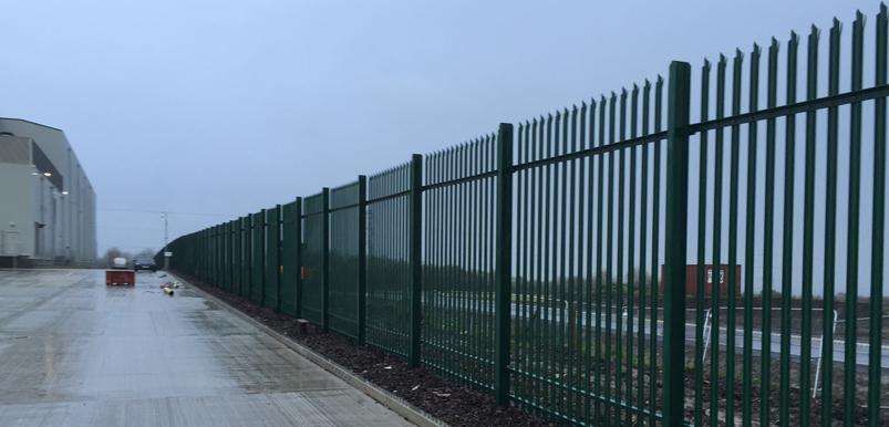 Palisade Security Fencing outside building