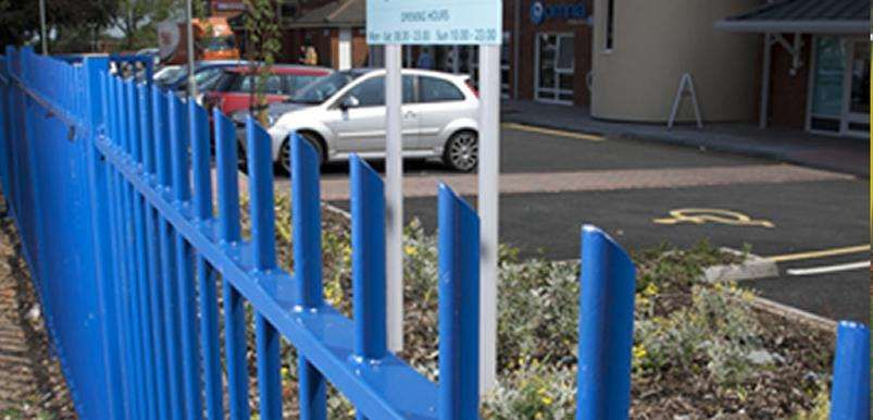 Blue railings for schools