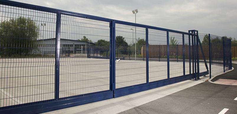Blue gates for businesses