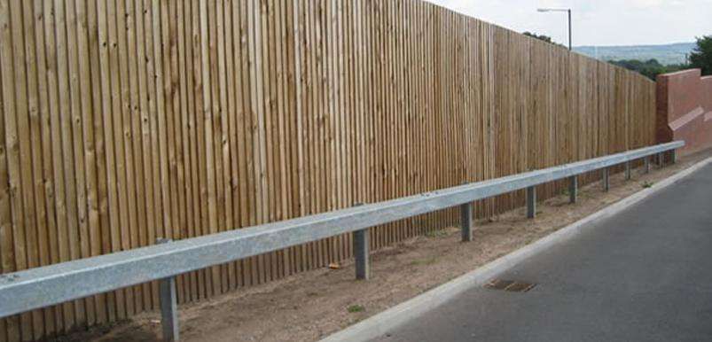Timber Fencing with metal railing