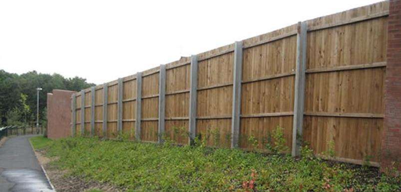 Timber Fencing near pathway