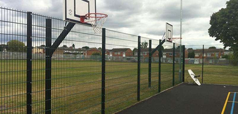 Sports fencing installation in Birmingham for basketball courts