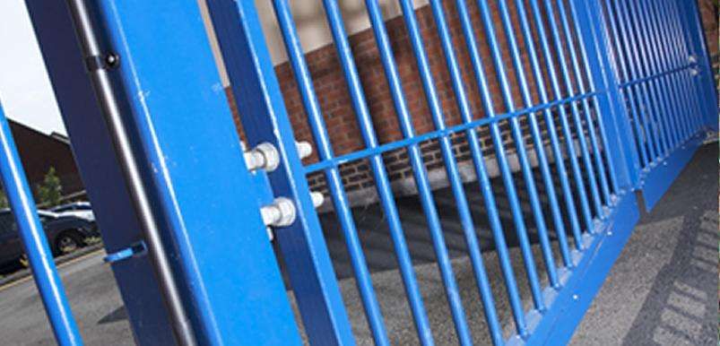 Blue gates for schools
