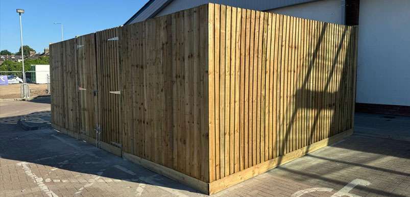 Timber Fencing storage area